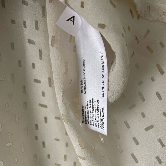 Eileen Fisher Confetti Laser-Cut Silk Top Size XXS 000173 - Picture 8 of 10